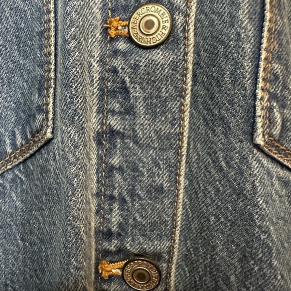 Abercrombie & Fitch Blue Denim Short Sleeve Belted Tie Shirt Dress XL - Picture 6 of 7